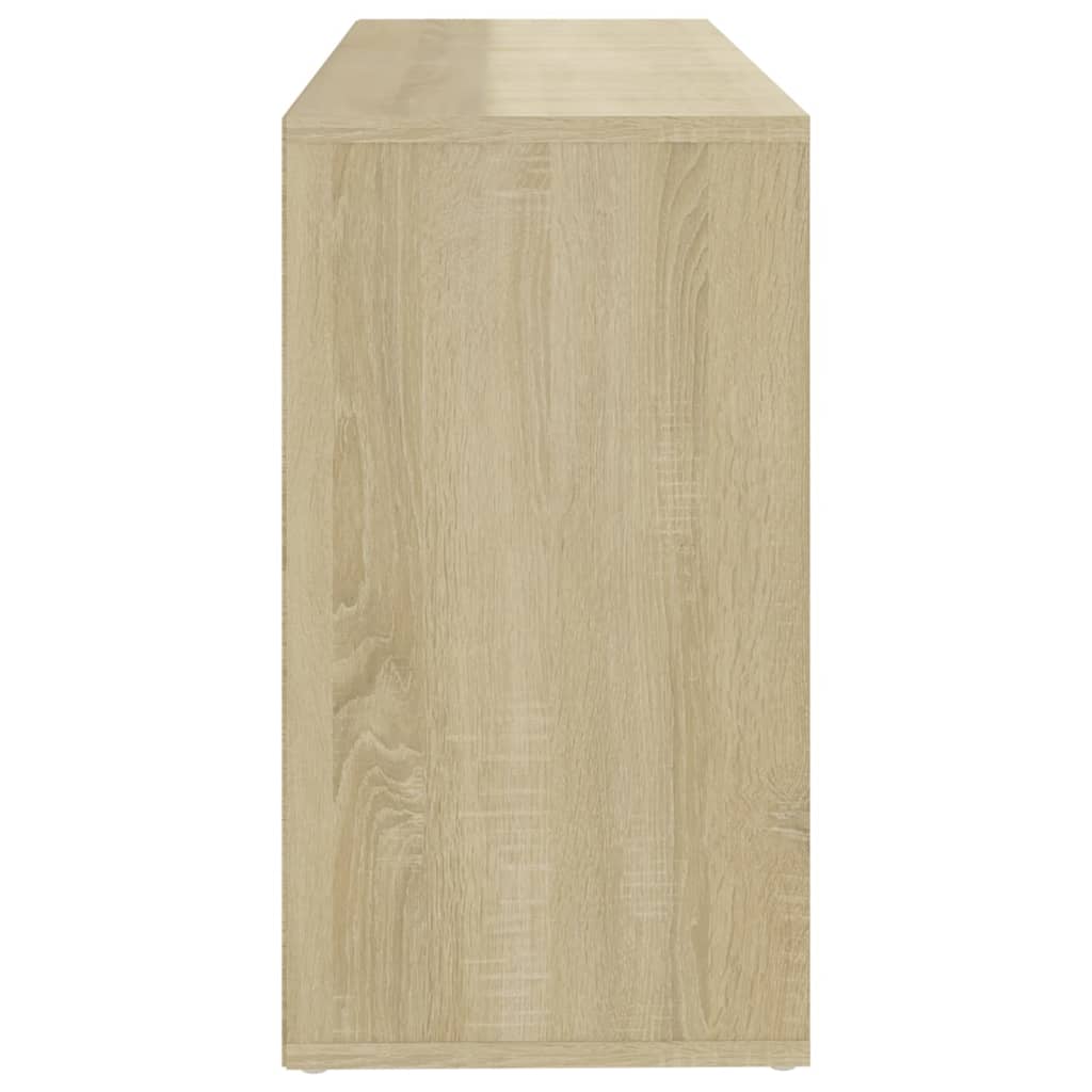 vidaXL Schuhbank Weiß und Sonoma-Eiche 103x30x54,5 cm Holzwerkstoff