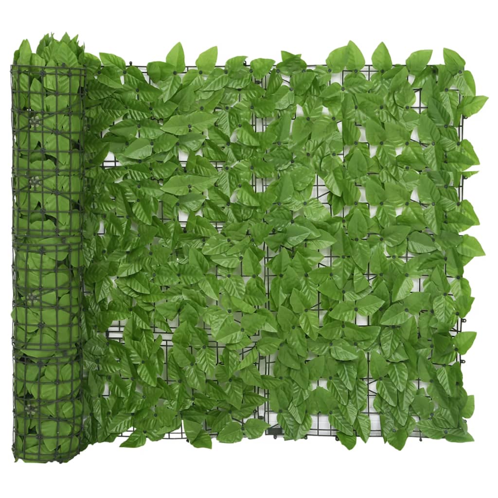 vidaXL Balkon-Sichtschutz mit Grünen Blättern 500x100 cm