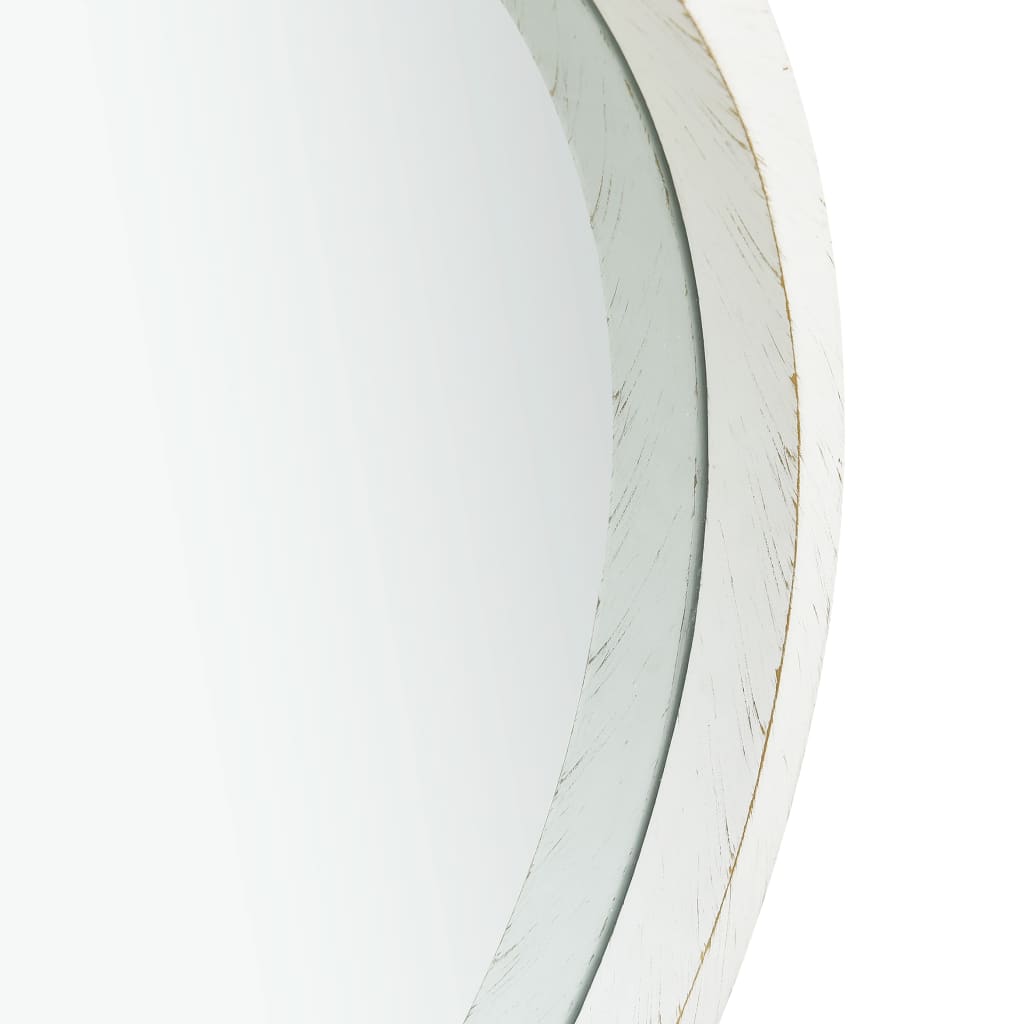 vidaXL Wandspiegel mit Riemen 50 cm Weiß