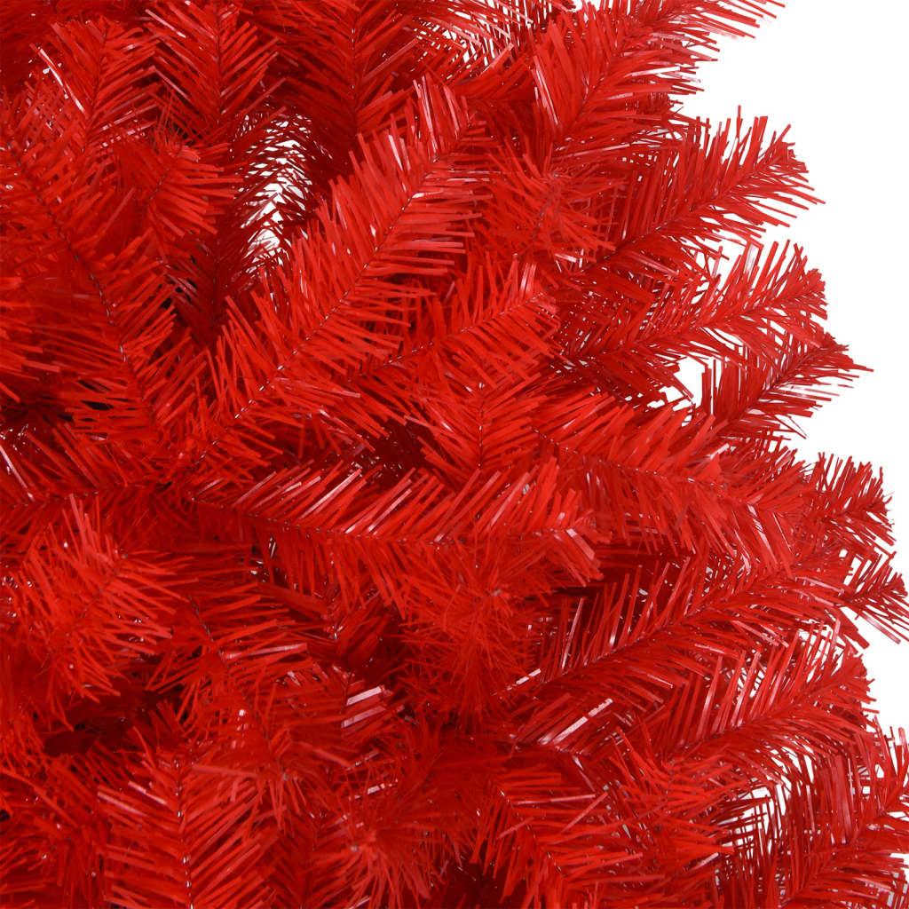 vidaXL Künstlicher Weihnachtsbaum mit Ständer Rot 210 cm PVC