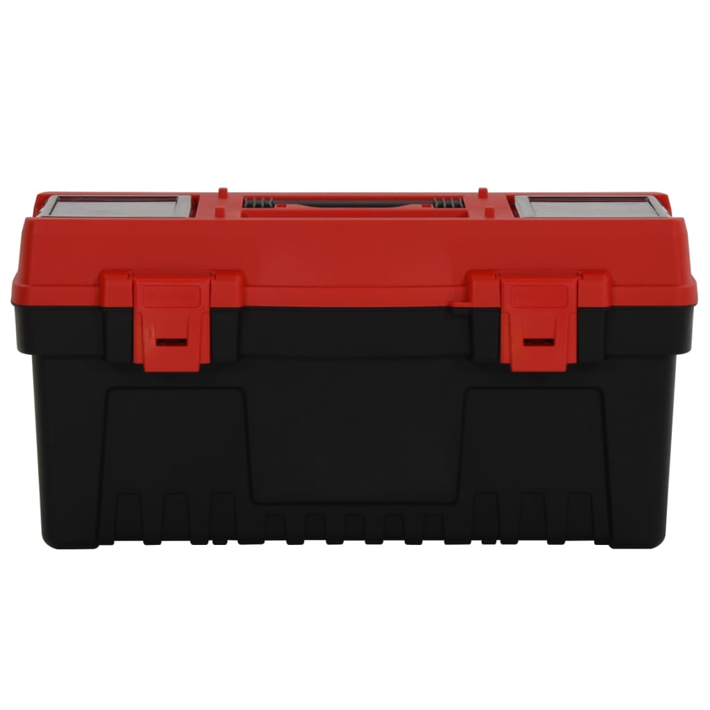 vidaXL 2-tlg. Werkzeugbox-Set Schwarz und Rot Polypropylen
