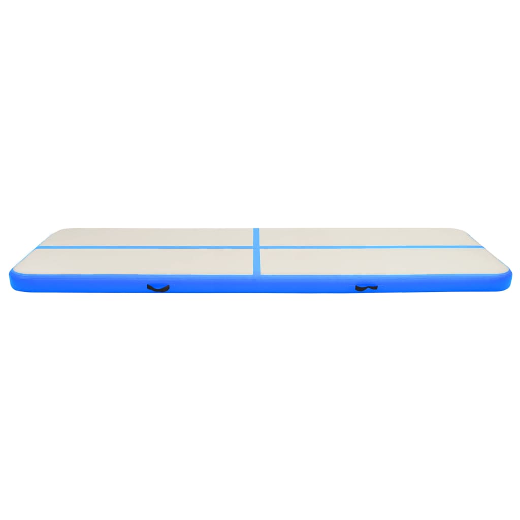 vidaXL Aufblasbare Gymnastikmatte mit Pumpe 600x100x15 cm PVC Blau