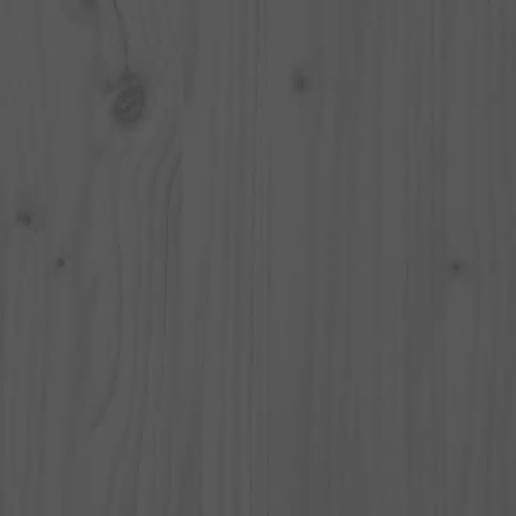 vidaXL Massivholzbett Grau Kiefer 200x200 cm