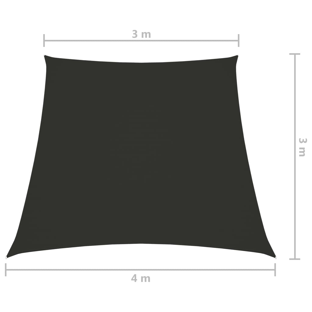 vidaXL Sonnensegel Oxford-Gewebe Trapezförmig 3/4x3 m Anthrazit
