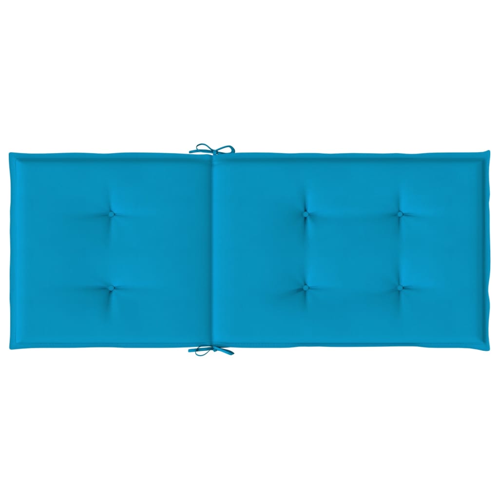 vidaXL Gartenstuhlauflagen für Hochlehner 4 Stk. Blau 120x50x3cm Stoff