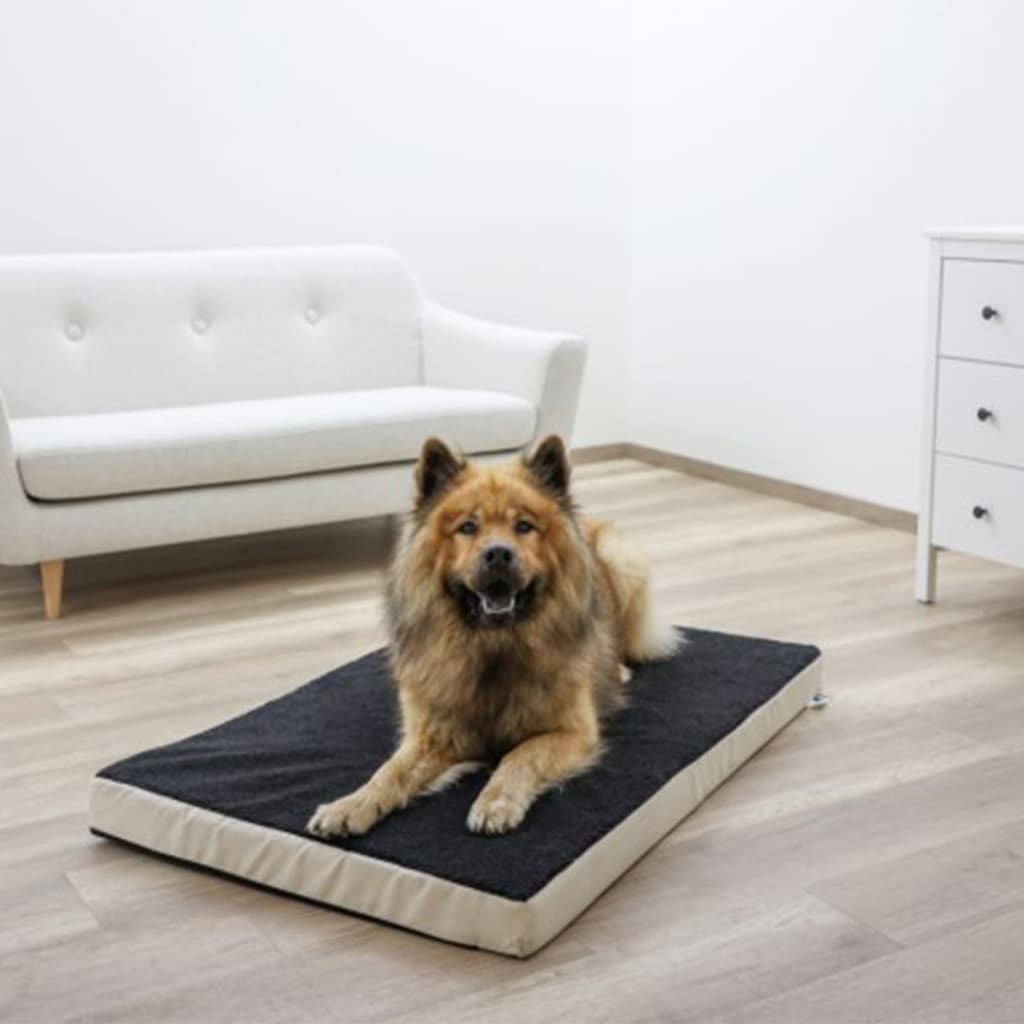 Kerbl Memory-Schaum Hundematratze 80 x 50 cm Beige und Grau 80326