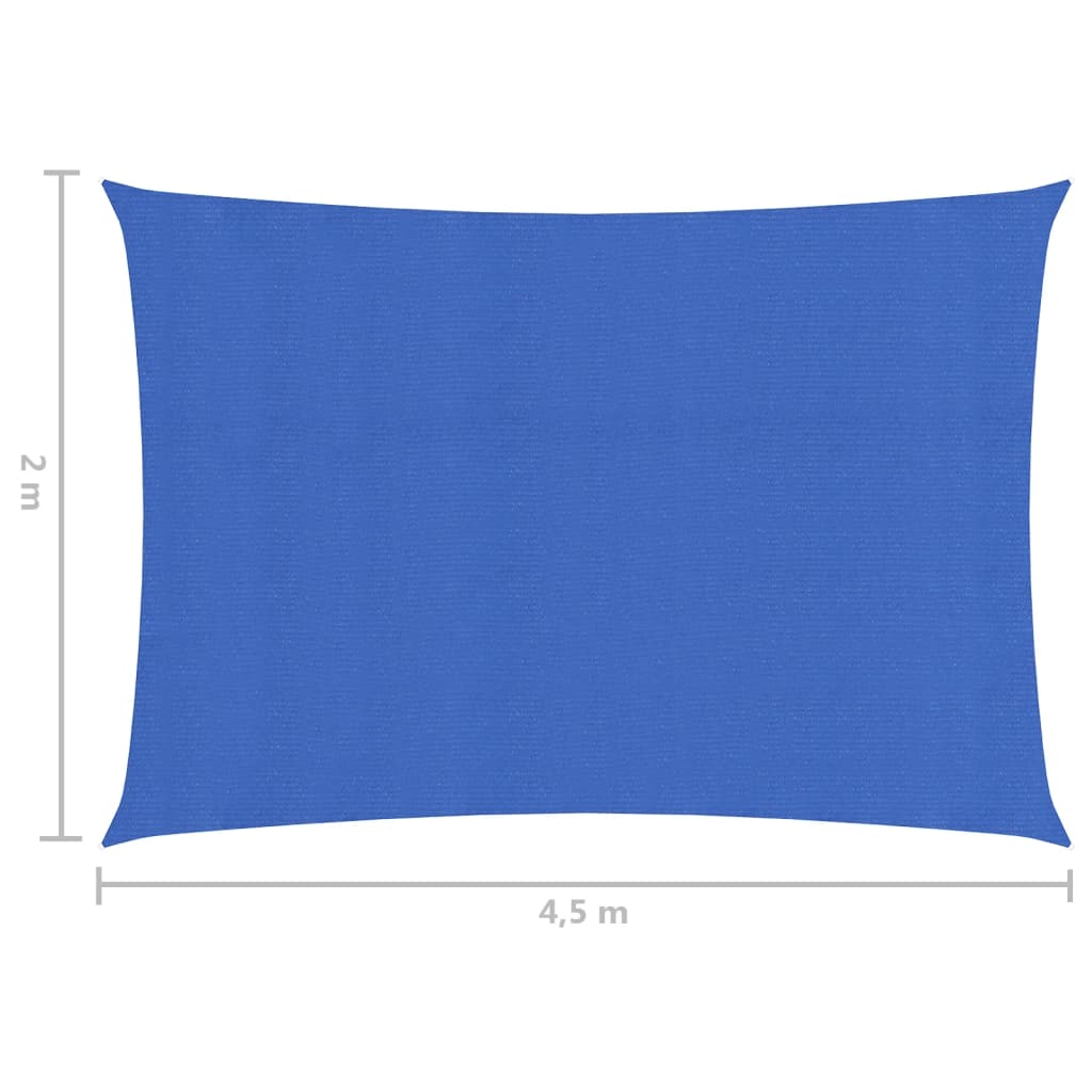 vidaXL Sonnensegel 160 g/m² Blau 2x4,5 m HDPE