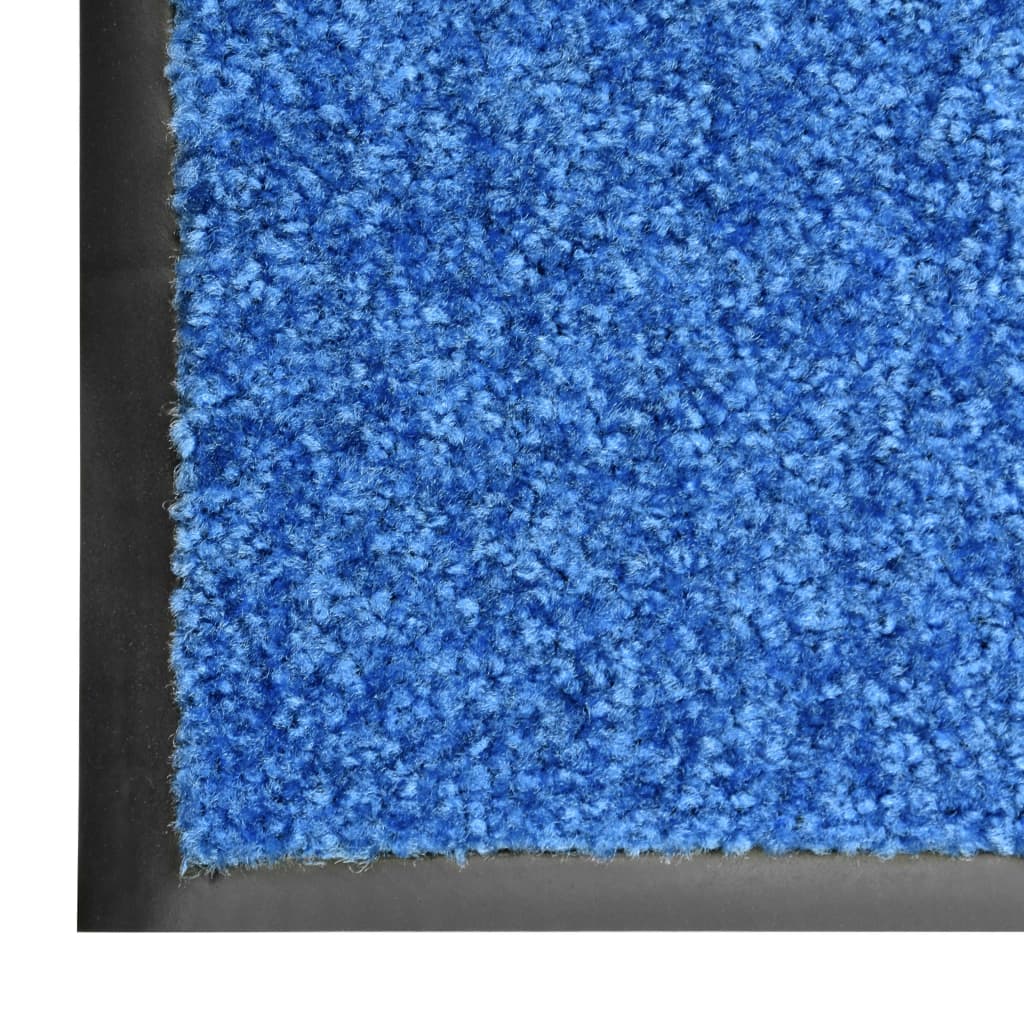 vidaXL Fußmatte Waschbar Blau 40x60 cm