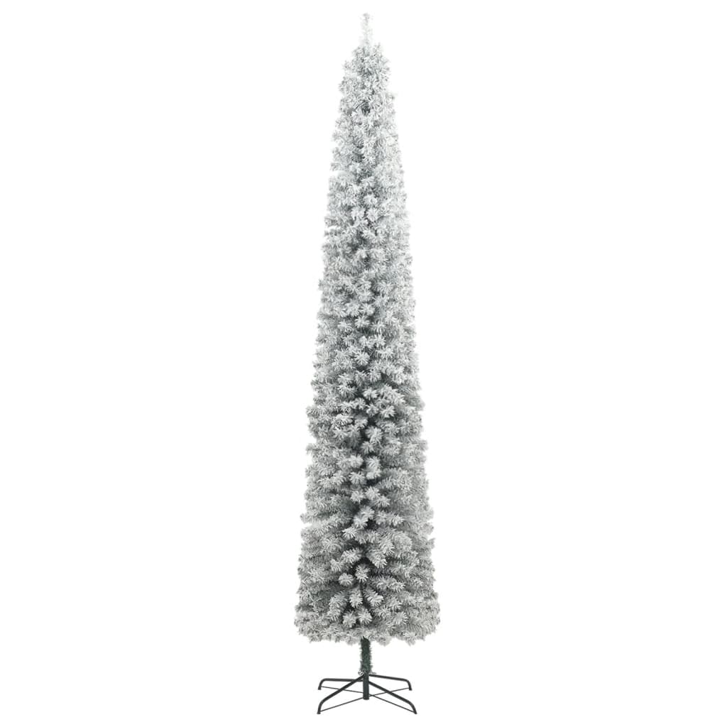 vidaXL Weihnachtsbaum Schlank mit 300 LEDs & Schnee 300 cm
