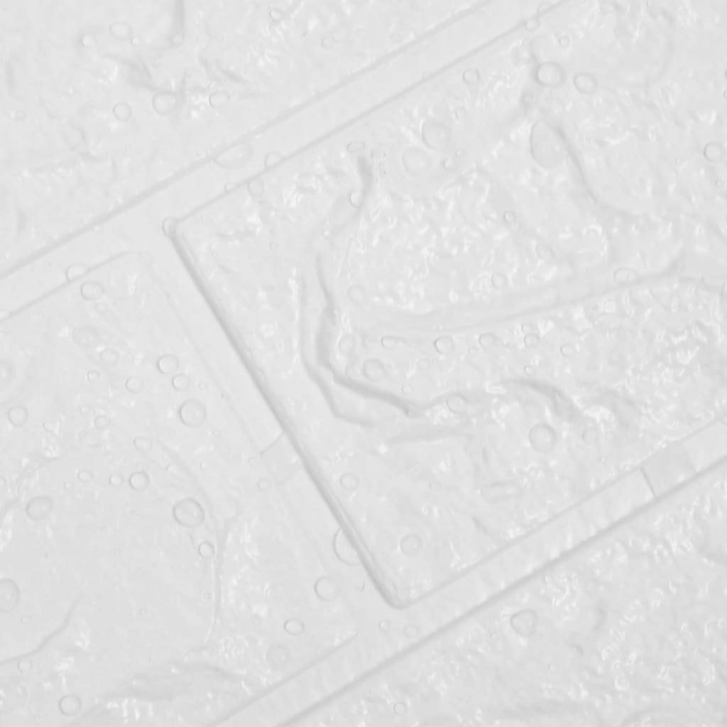 vidaXL 3D Tapete Ziegelstein Selbstklebend 20 Stk. Weiß