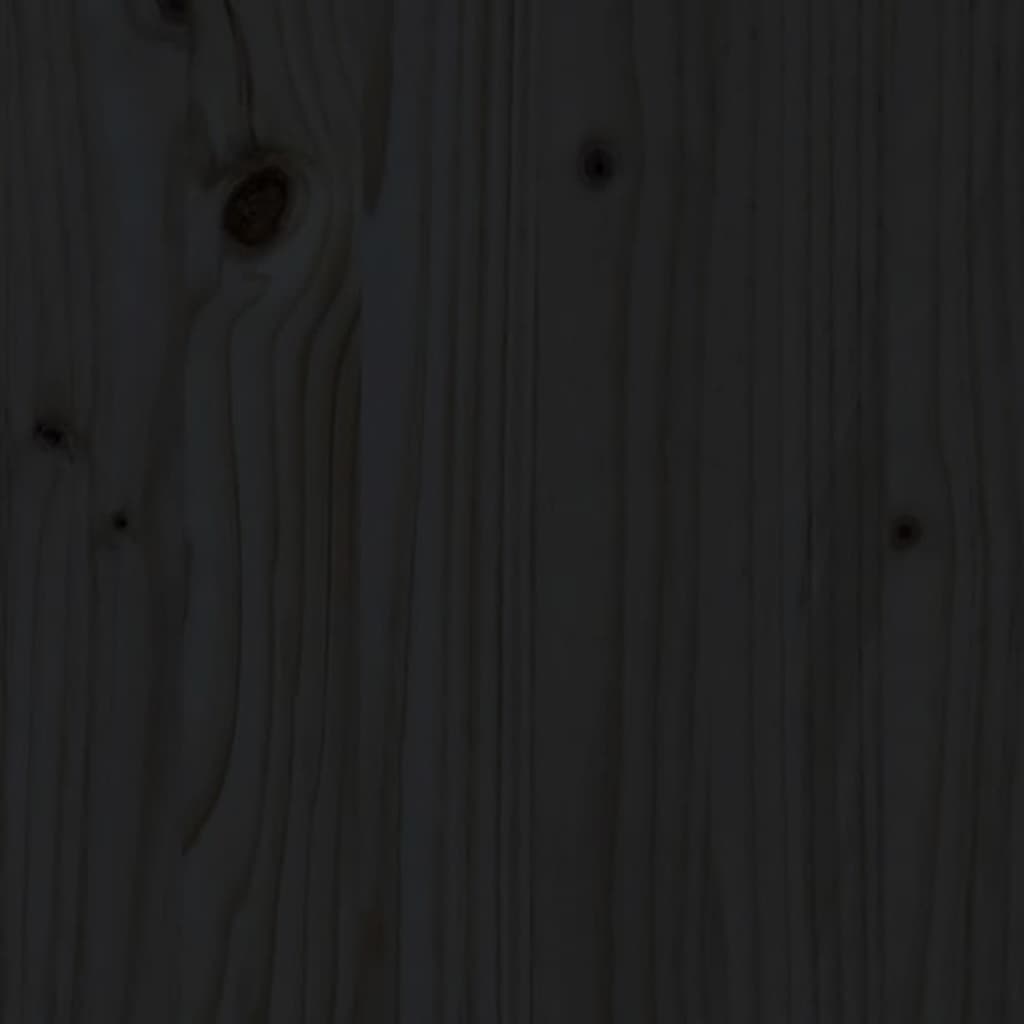 vidaXL Pflanzenständer Schwarz 104,5x25x109,5 cm Massivholz Kiefer
