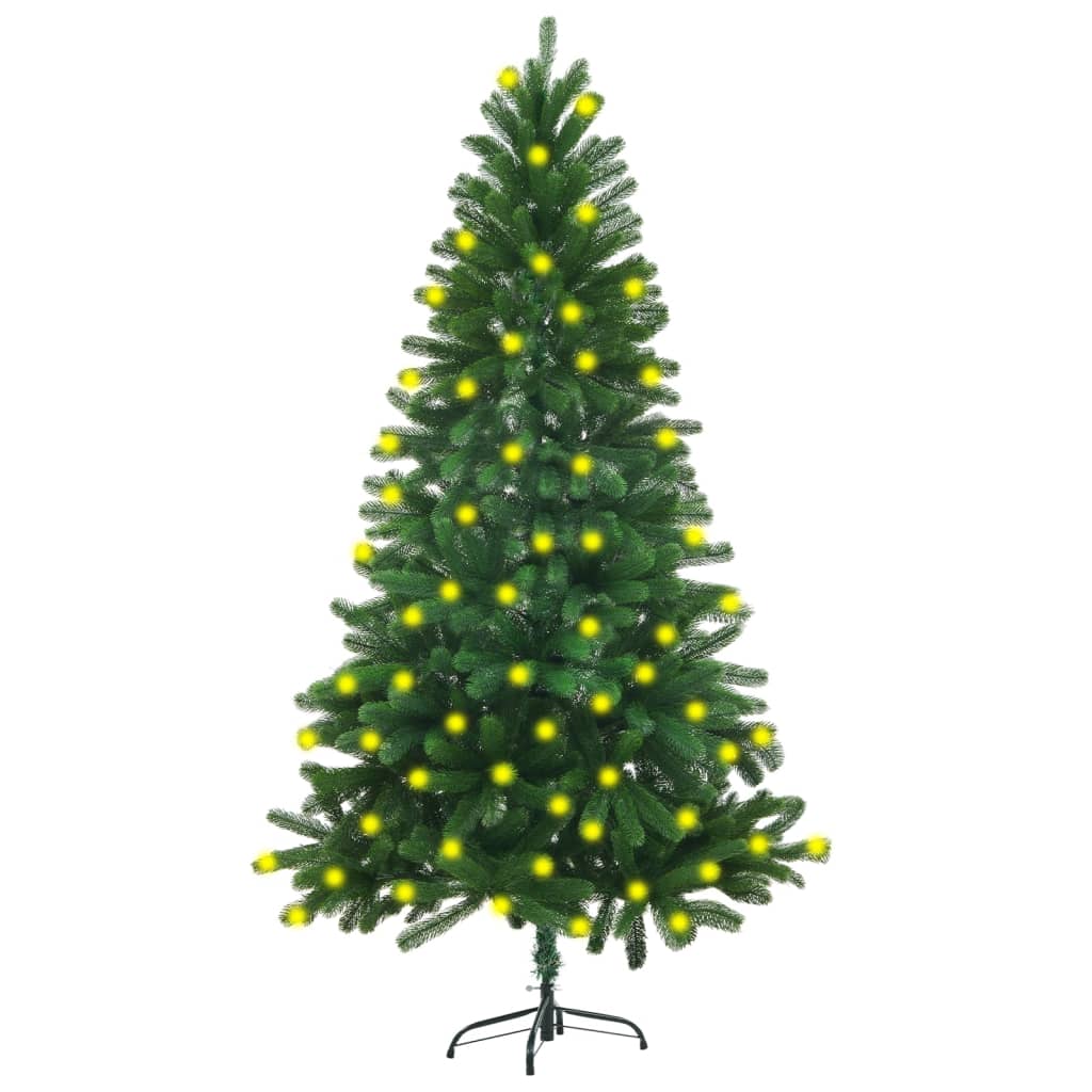 vidaXL Künstlicher Weihnachtsbaum mit LEDs 150 cm Grün
