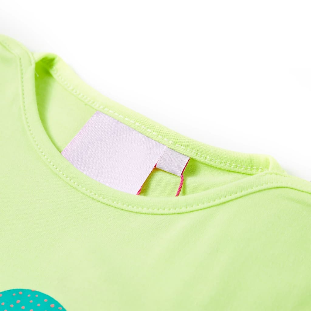 Kinder-T-Shirt Neongelb 140