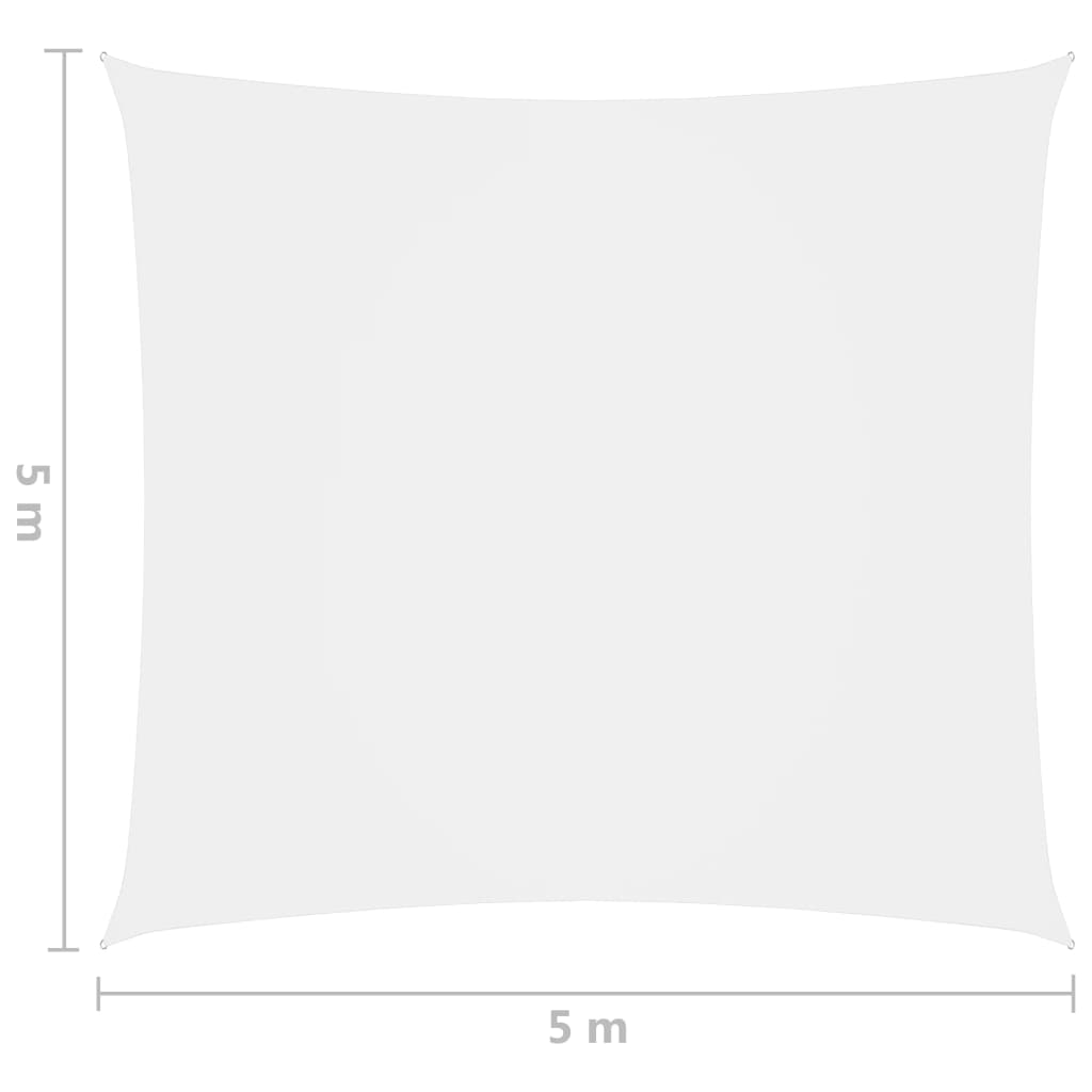 vidaXL Sonnensegel Oxford-Gewebe Quadratisch 5x5 m Weiß