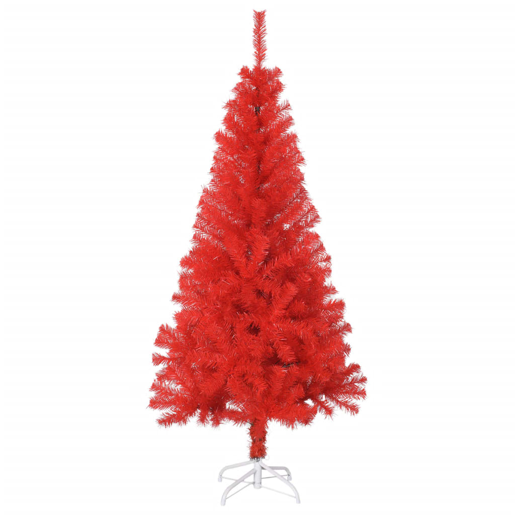 vidaXL Künstlicher Weihnachtsbaum mit Ständer Rot 150 cm PVC
