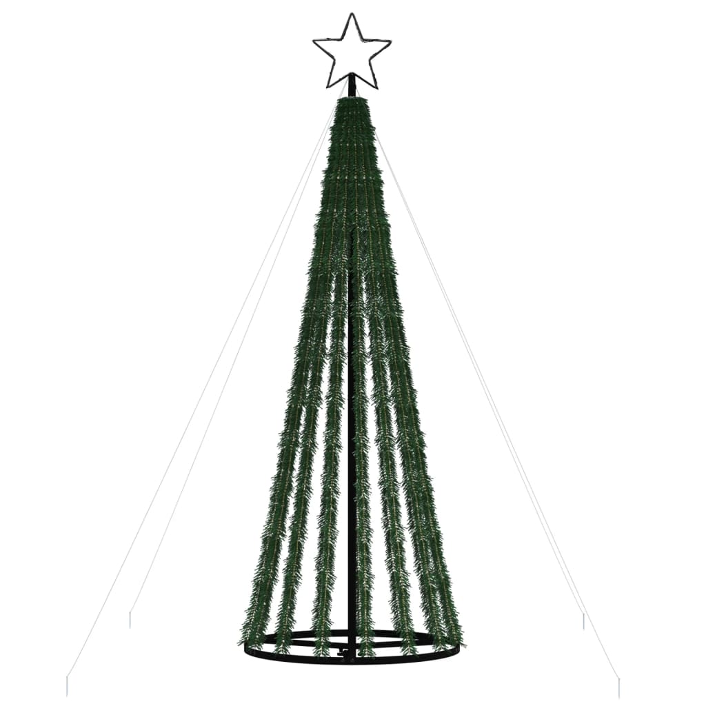 vidaXL Weihnachtsbaum Kegelform 275 LEDs Mehrfarbig 180 cm