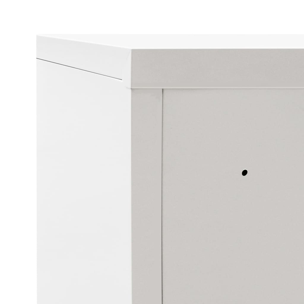 vidaXL Büroschrank mit Schiebetüren Metall 90 x 40 x 90 cm Grau