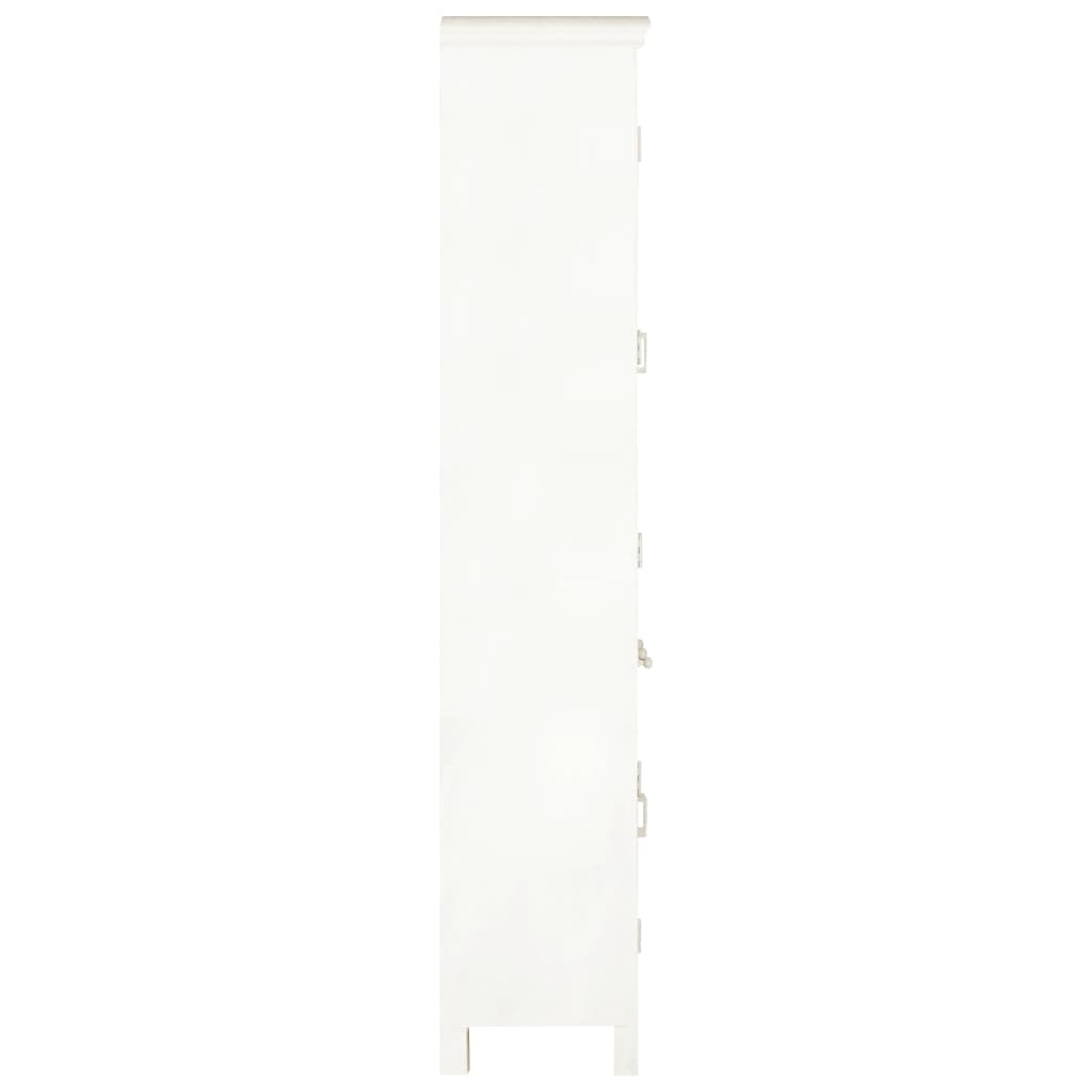 vidaXL Kleiderschrank Weiß 120x40x200 cm Mango Massivholz