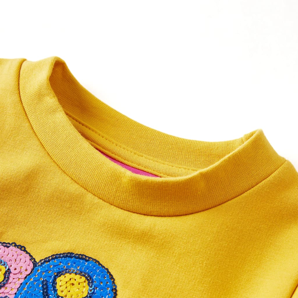 Kinder-Sweatshirt Dunkles Ocker 92