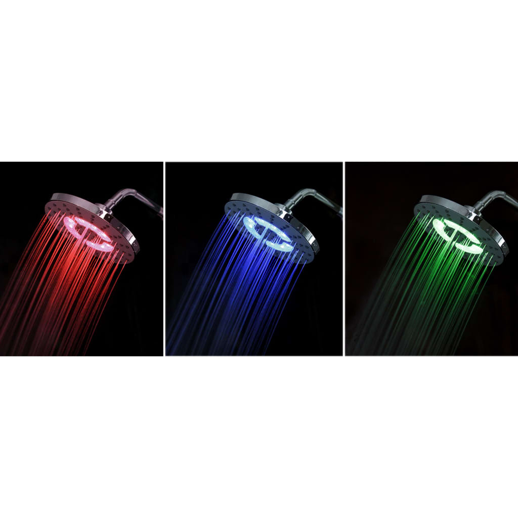 SCHÜTTE Regendusche-Set mit LED-Leuchten GALAXIS Chrom