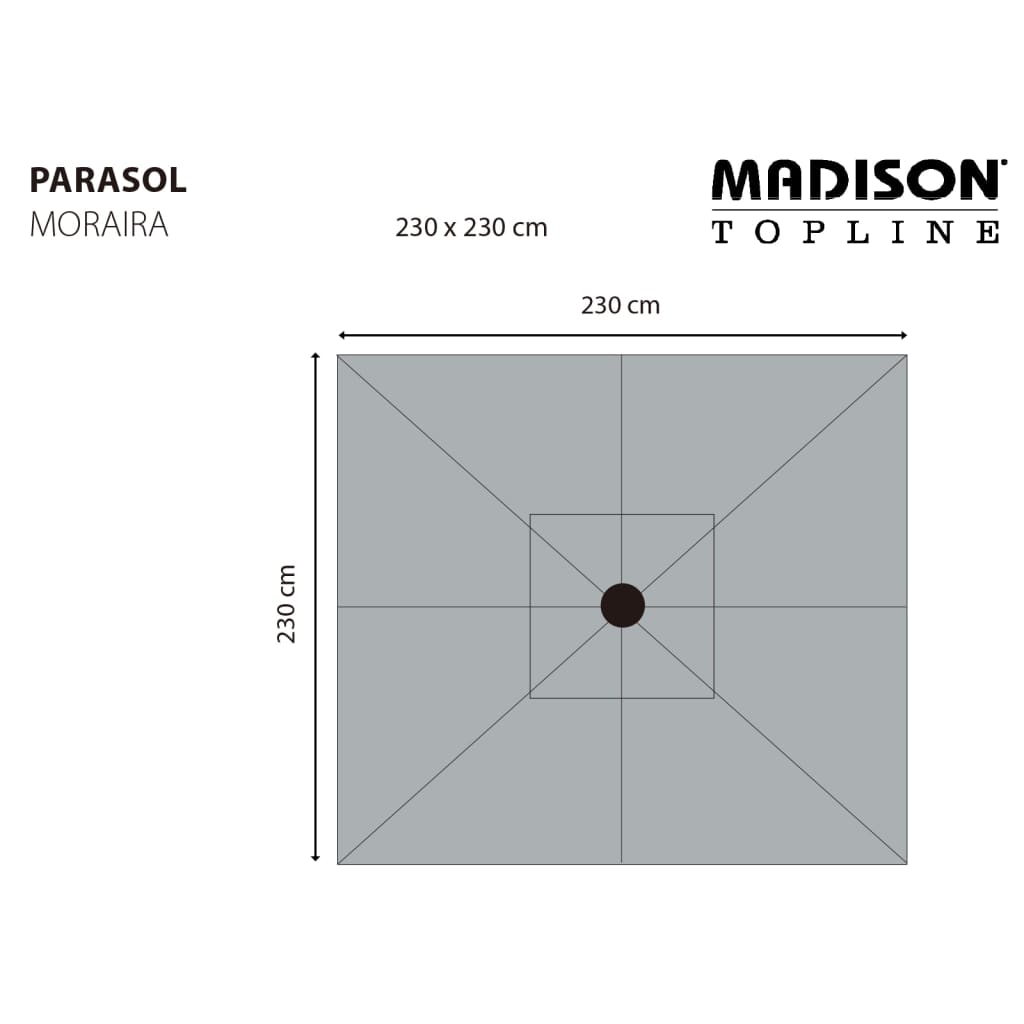 Madison Sonnenschirm Moraira 230x230 cm Grün