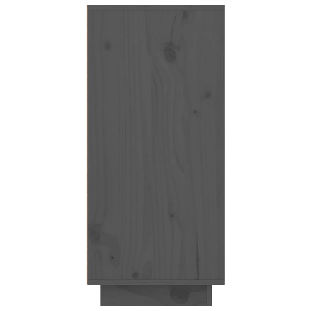 vidaXL Sideboard Grau 111x34x75 cm Massivholz Kiefer