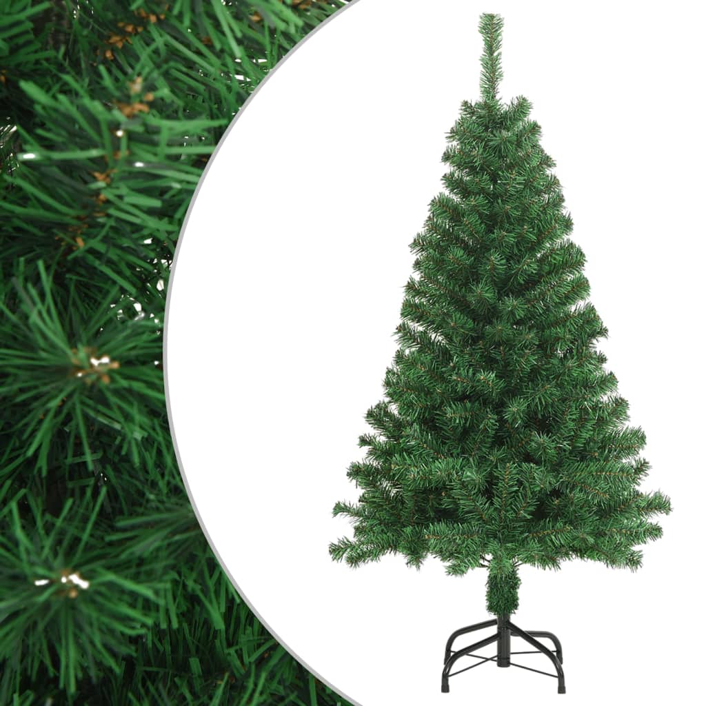 vidaXL Künstlicher Weihnachtsbaum mit Dicken Zweigen Grün 150 cm PVC