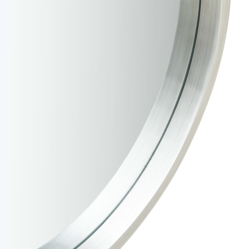 vidaXL Wandspiegel mit Gürtel 50 cm Silbern