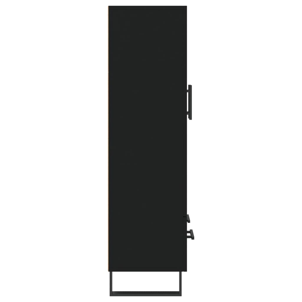 vidaXL Highboard Schwarz 69,5x31x115 cm Holzwerkstoff