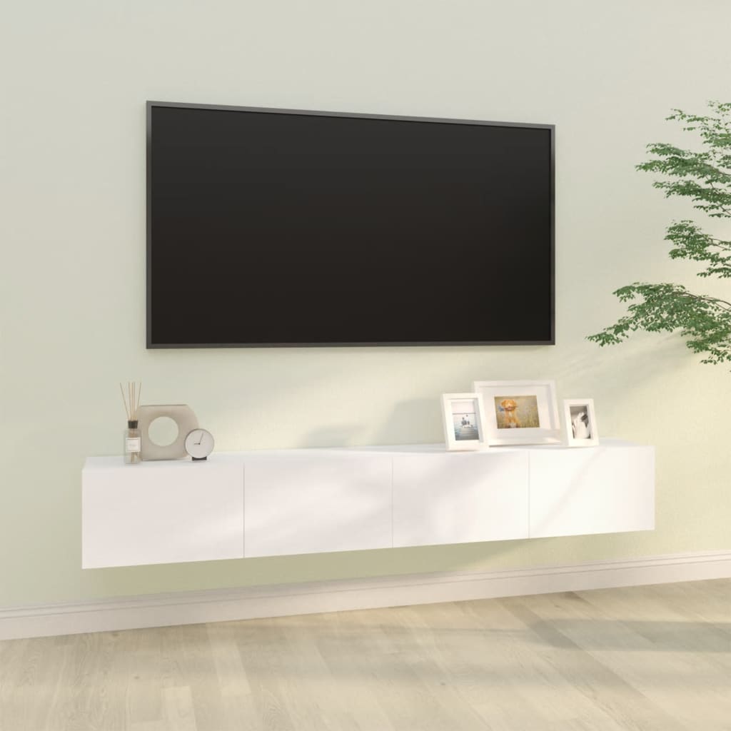 vidaXL TV-Wandschränke 2 Stk. Weiß 100x30x30 cm Holzwerkstoff