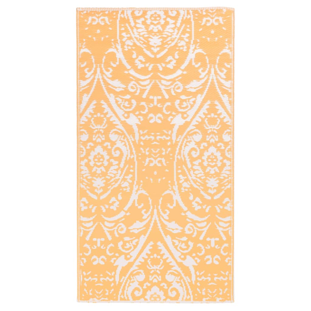 vidaXL Outdoor-Teppich Orange und Weiß 120x180 cm PP