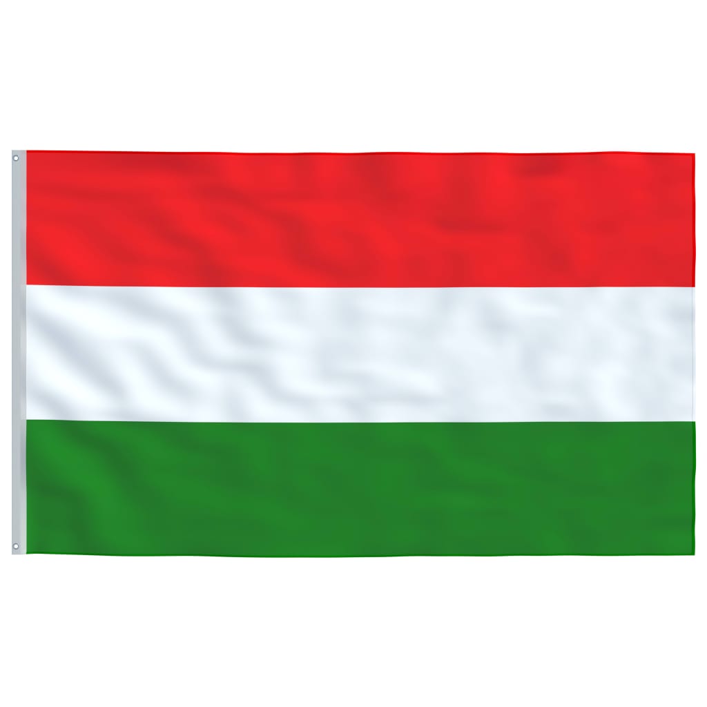 vidaXL Flagge Ungarns und Mast Aluminium 6 m