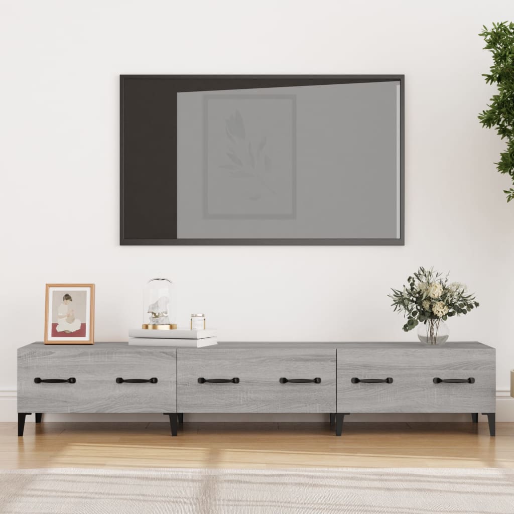 vidaXL TV-Schrank Grau Sonoma 150x34,5x30 cm Holzwerkstoff