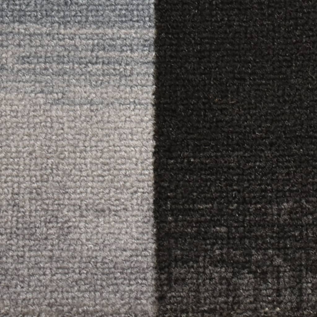 vidaXL Treppenmatten Selbstklebend 15 Stk. Schwarz und Grau 65x21x4 cm