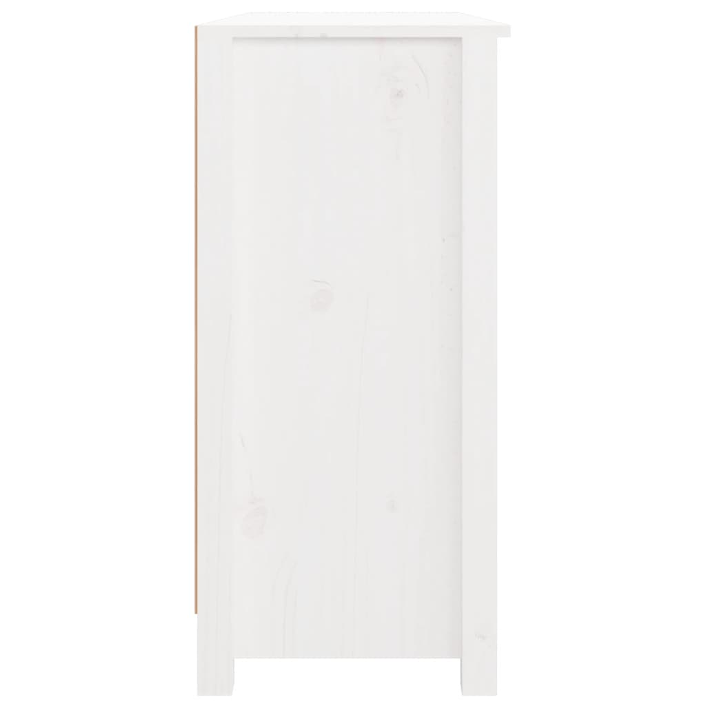 vidaXL Sideboard Weiß 100x35x74 cm Massivholz Kiefer