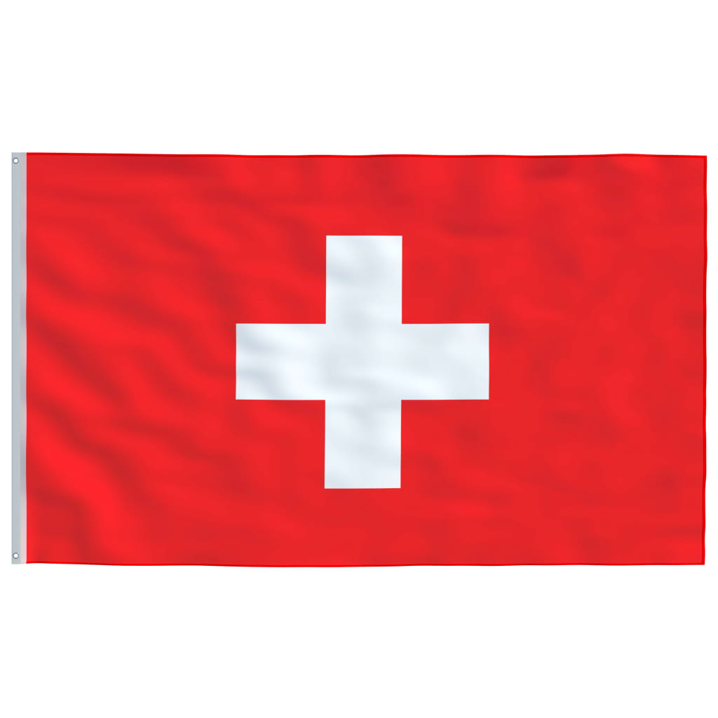 vidaXL Flagge der Schweiz und Mast Aluminium 6,2 m