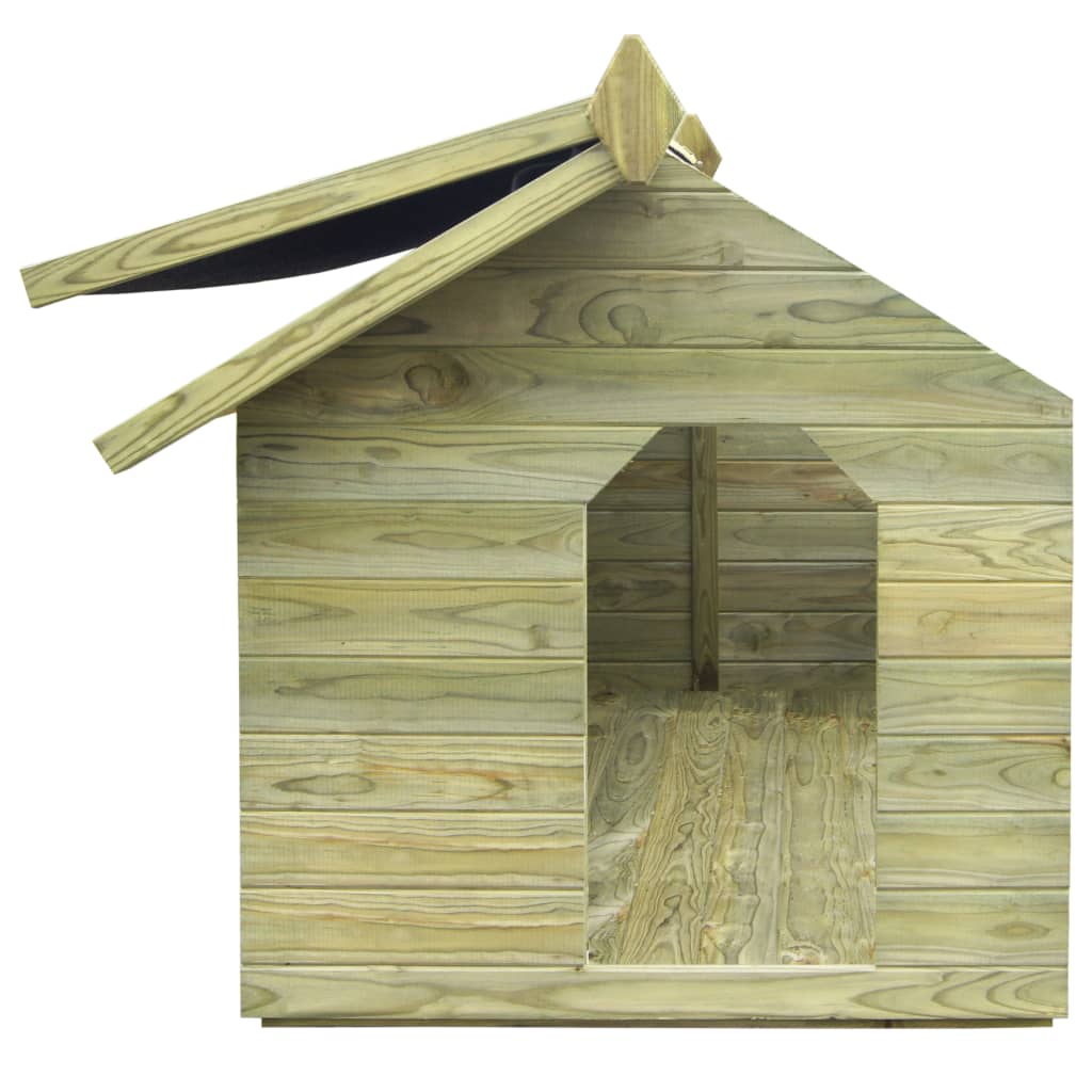 vidaXL Hundehütte mit öffnendem Dach Imprägniertes Kiefernholz
