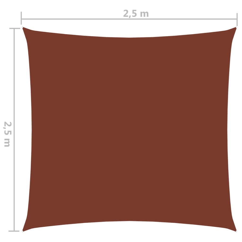 vidaXL Sonnensegel Oxford-Gewebe Quadratisch 2,5x2,5 m Terrakottarot