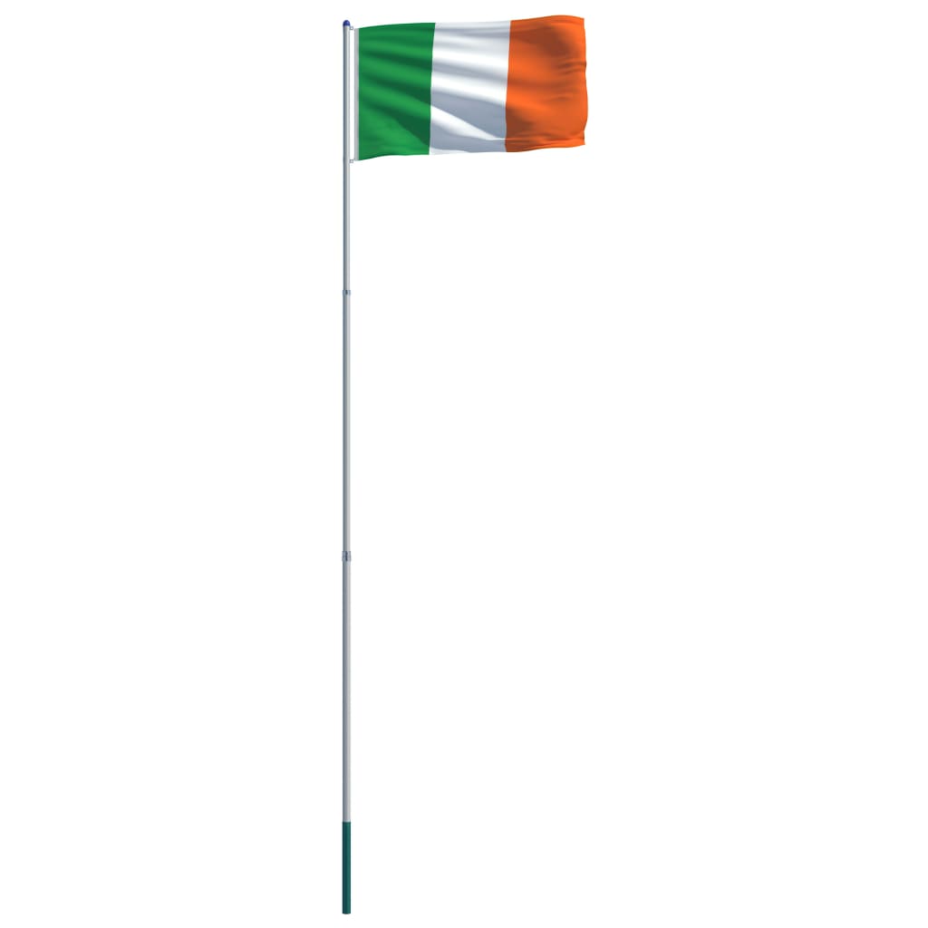 vidaXL Flagge Irlands und Mast Aluminium 6 m