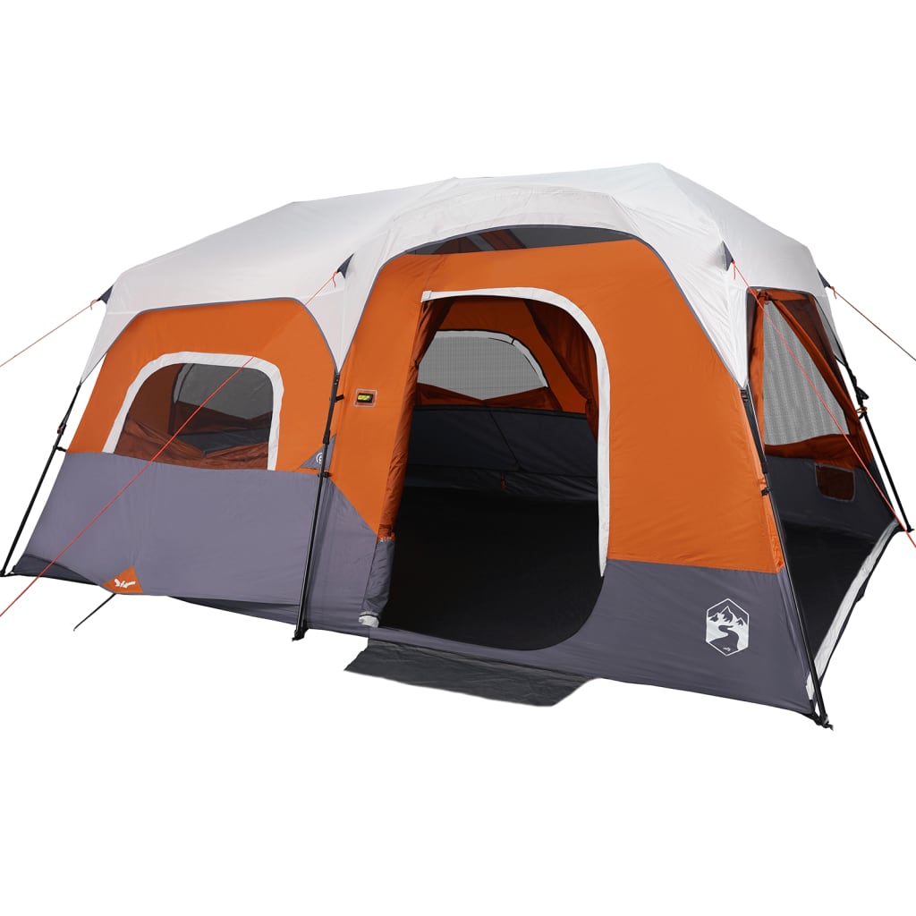 vidaXL Campingzelt mit LED 9 Personen Grau und Orange