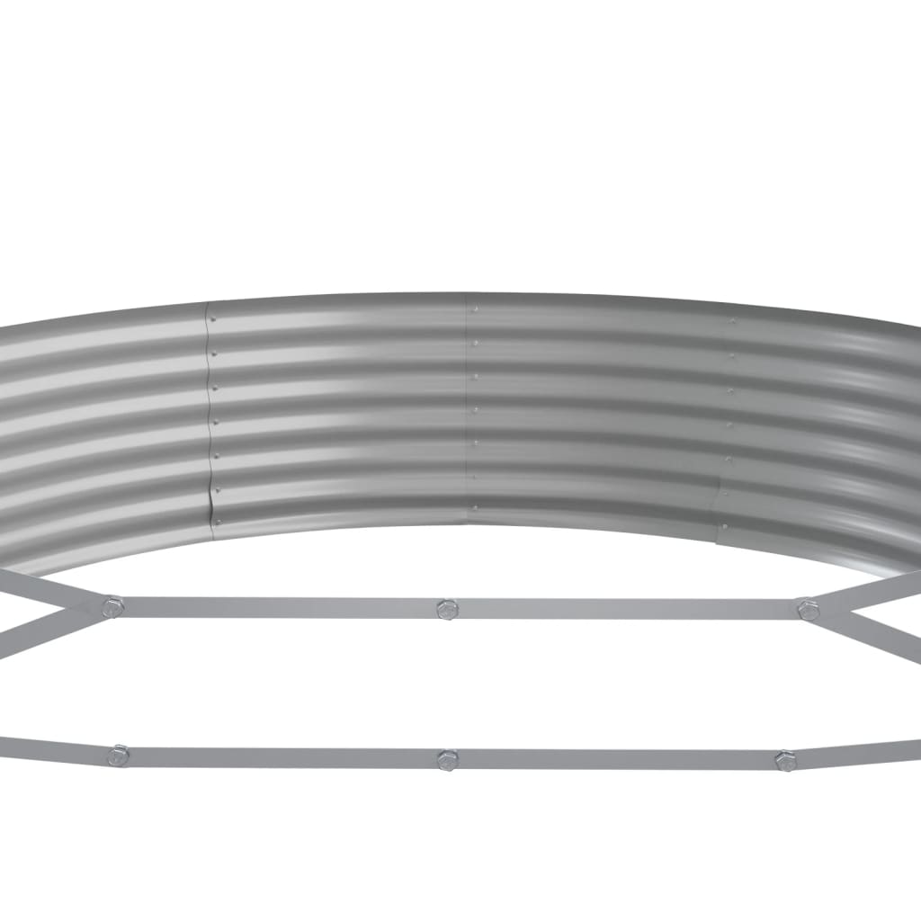 vidaXL Hochbeet Pulverbeschichteter Stahl 600x140x36 cm Grau