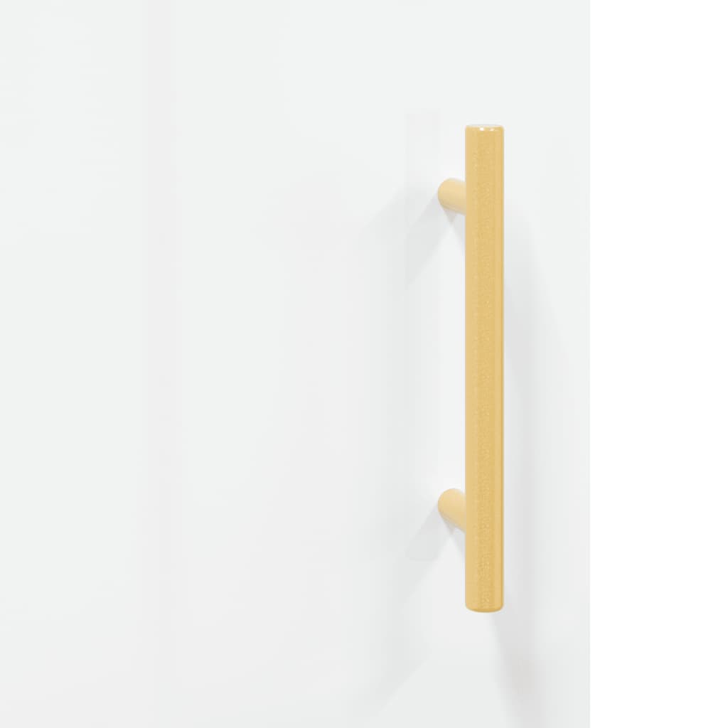vidaXL Highboard Hochglanz-Weiß 69,5x34x180 cm Holzwerkstoff