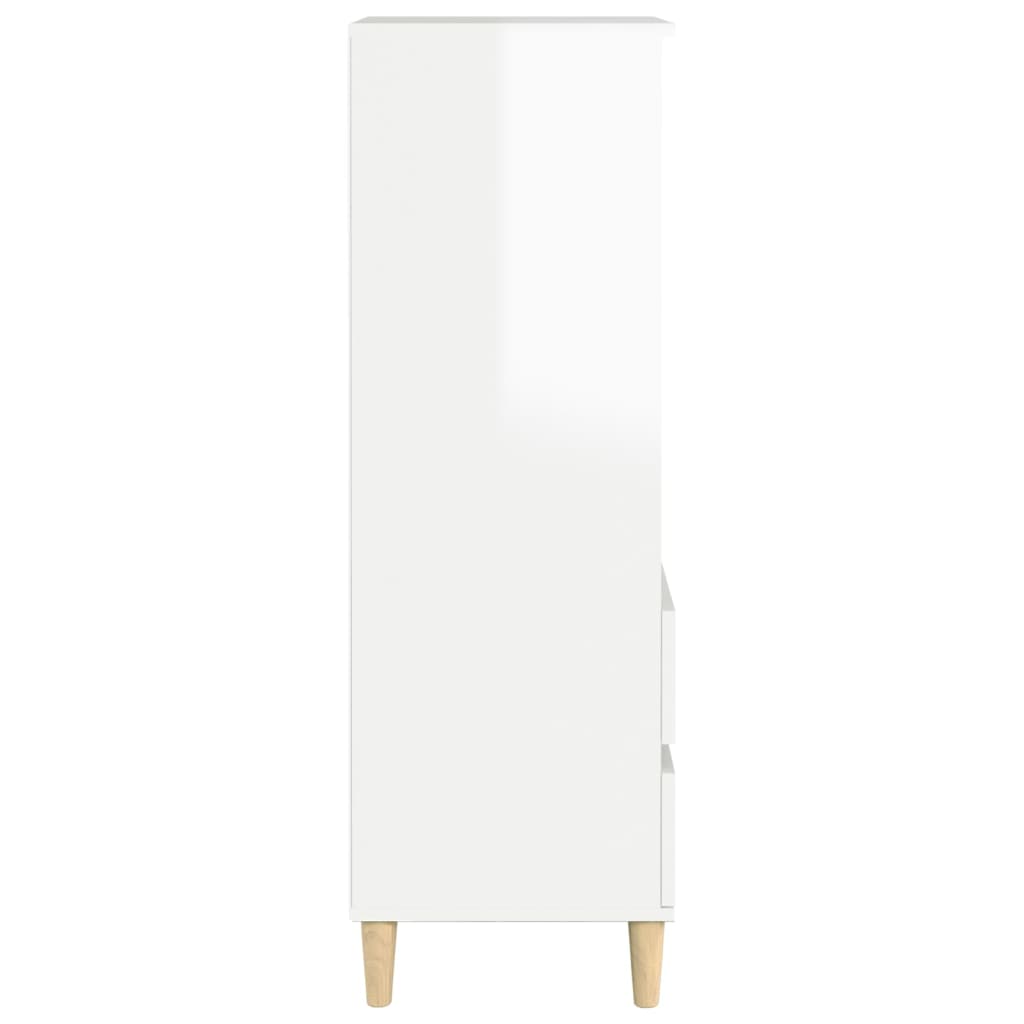 vidaXL Highboard Hochglanz-Weiß 40x36x110 cm Holzwerkstoff