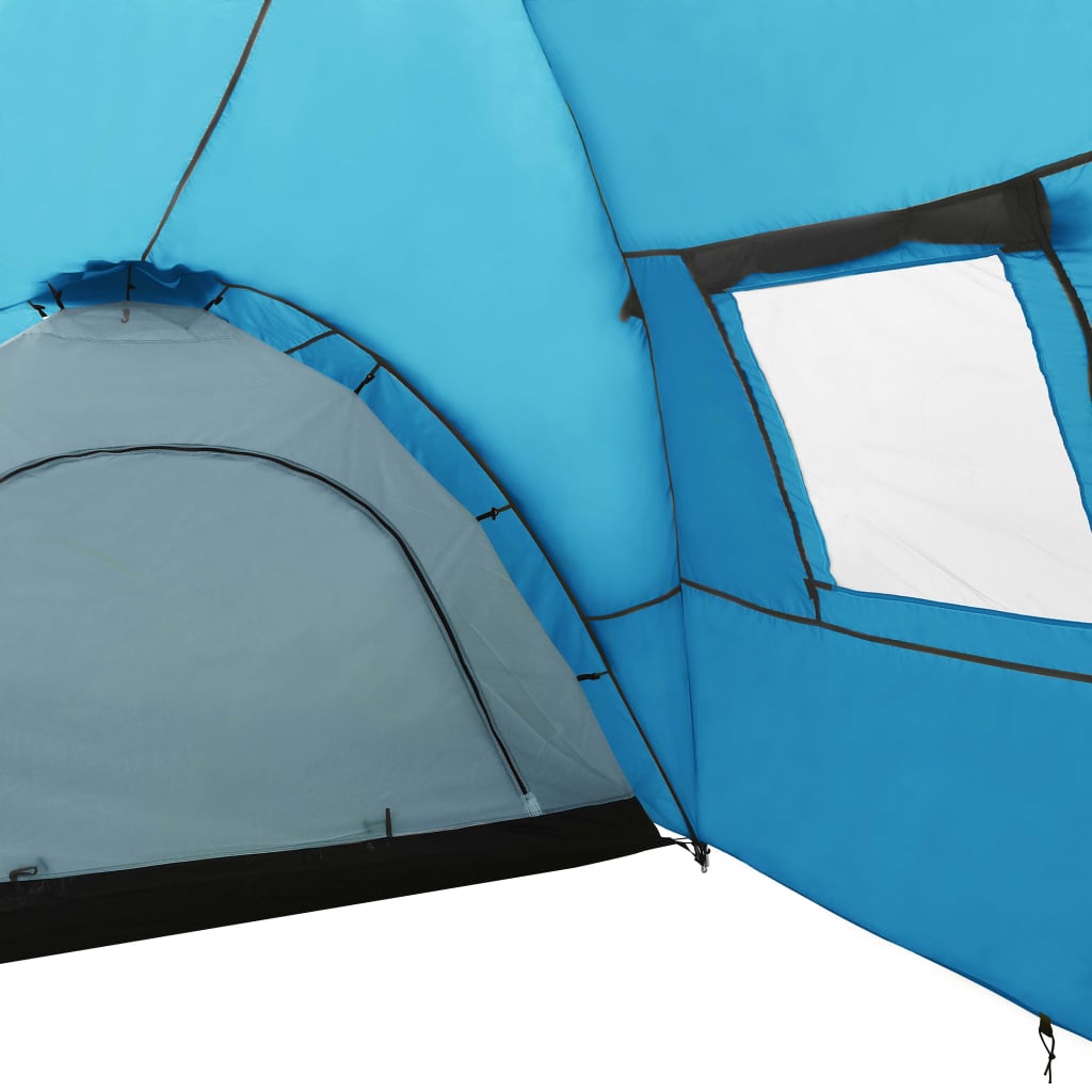vidaXL Camping-Zelt Iglu 650x240x190 cm 8 Personen Blau