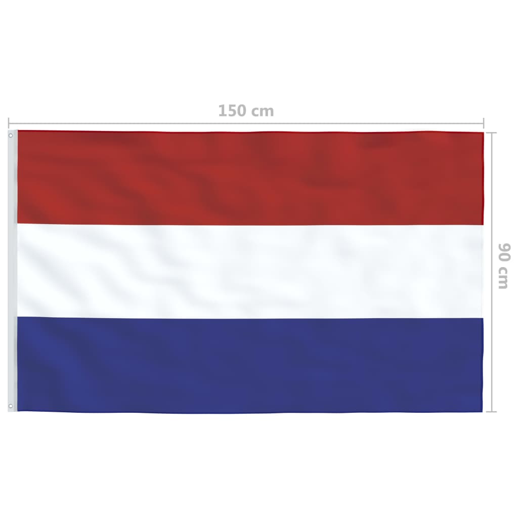 vidaXL Niederländische Flagge und Mast Aluminium 6 m
