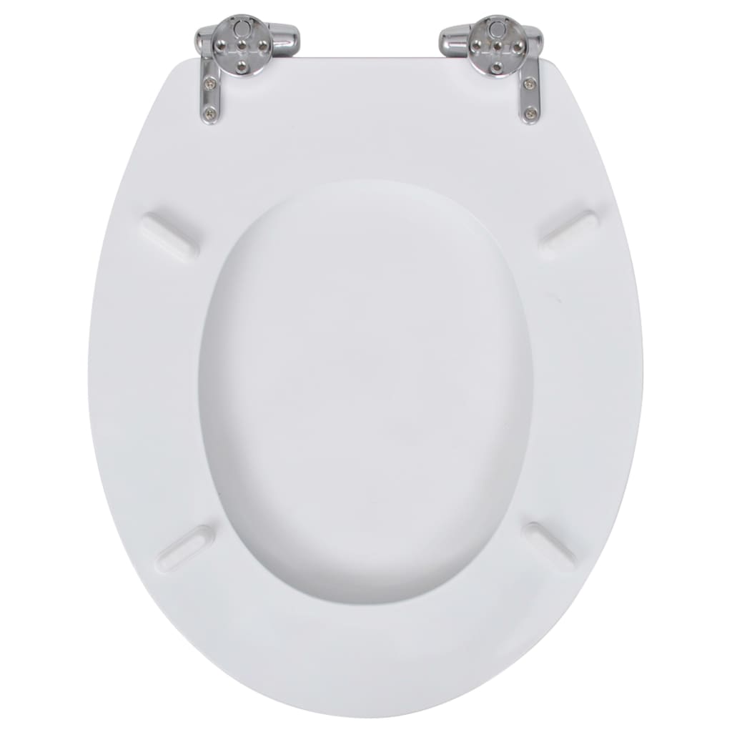 vidaXL Toilettensitze 2 Stk. mit Absenkautomatik MDF Weiß