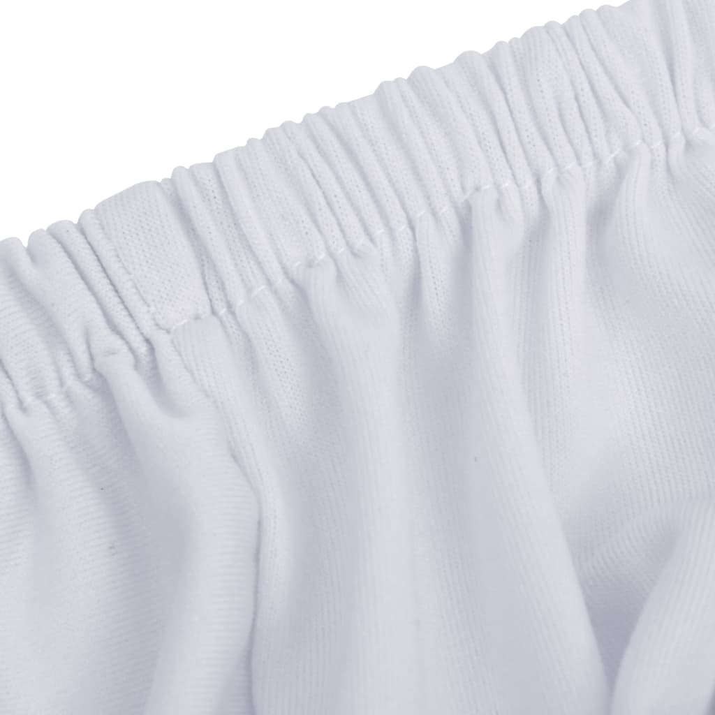 vidaXL Stretch Sofahusse 2-Sitzer Weiß Polyester-Jersey