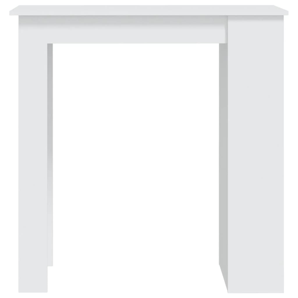 vidaXL Bartisch mit Ablagefläche Weiß 102x50x103,5 cm Holzwerkstoff