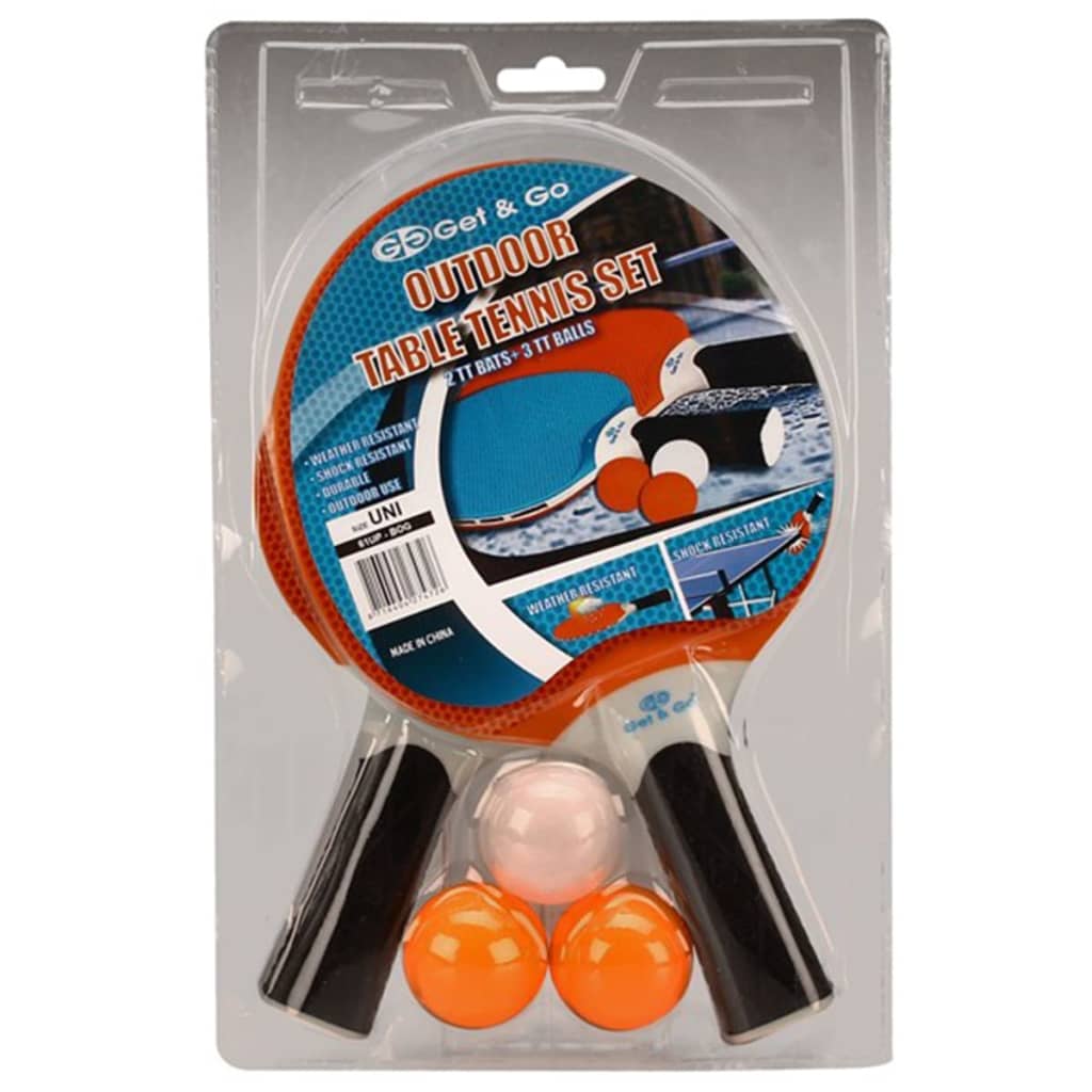 Get & Go Outdoor Tischtennis-Set Blau/Orange/Hellgrau 61UP
