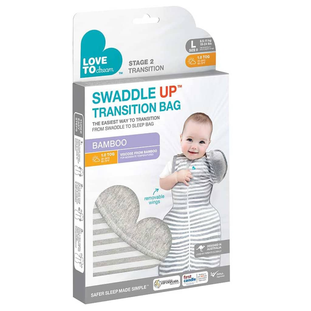 Love to Dream Baby-Schlafsack Swaddle Up Transition Bag Stufe 2 L Grau